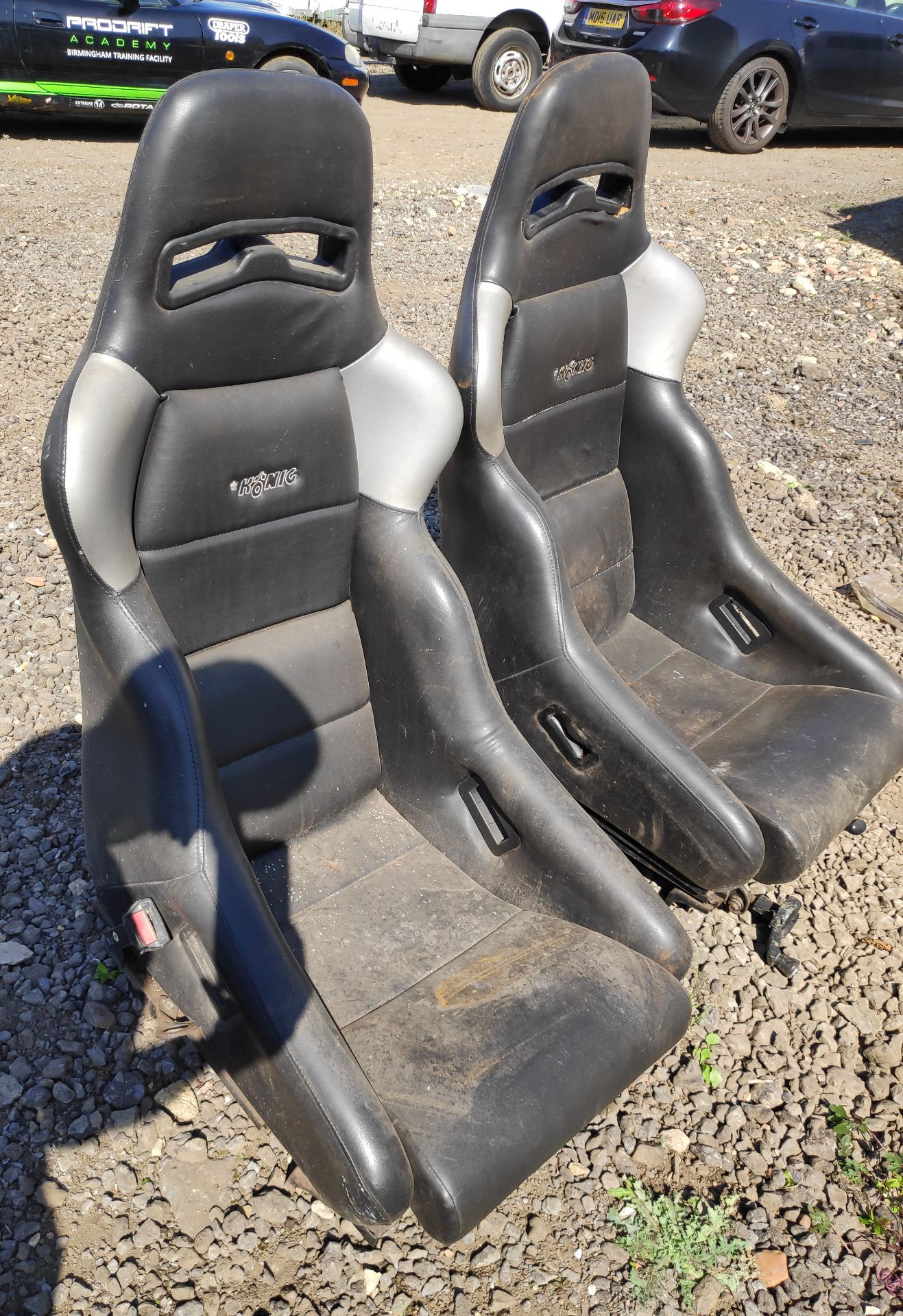 2 x Konig Seats With Ford Sierra Cosworth Rails - CL682 - Location: Bedford NN29 - Image 5 of 14