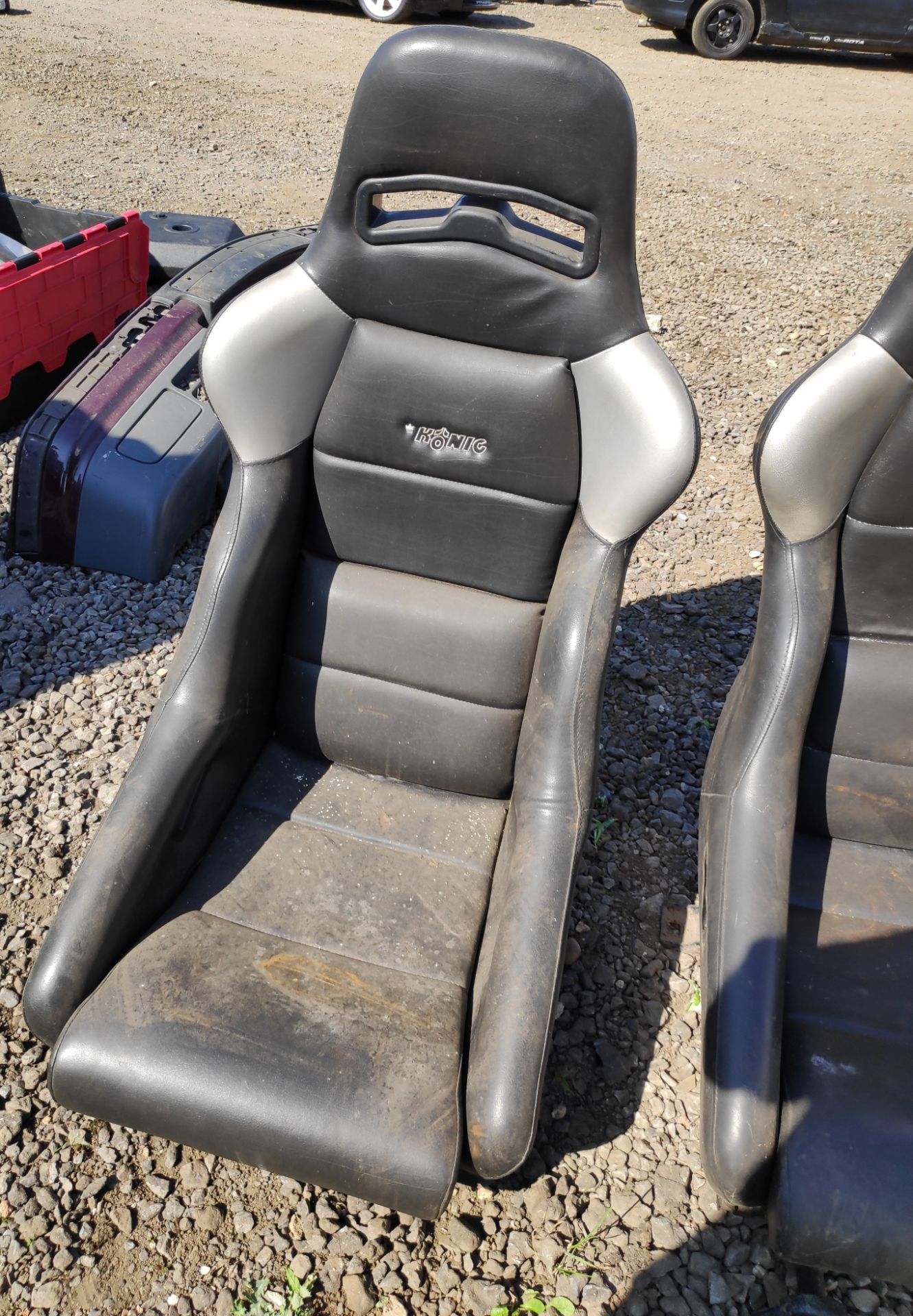 2 x Konig Seats With Ford Sierra Cosworth Rails - CL682 - Location: Bedford NN29 - Image 4 of 14