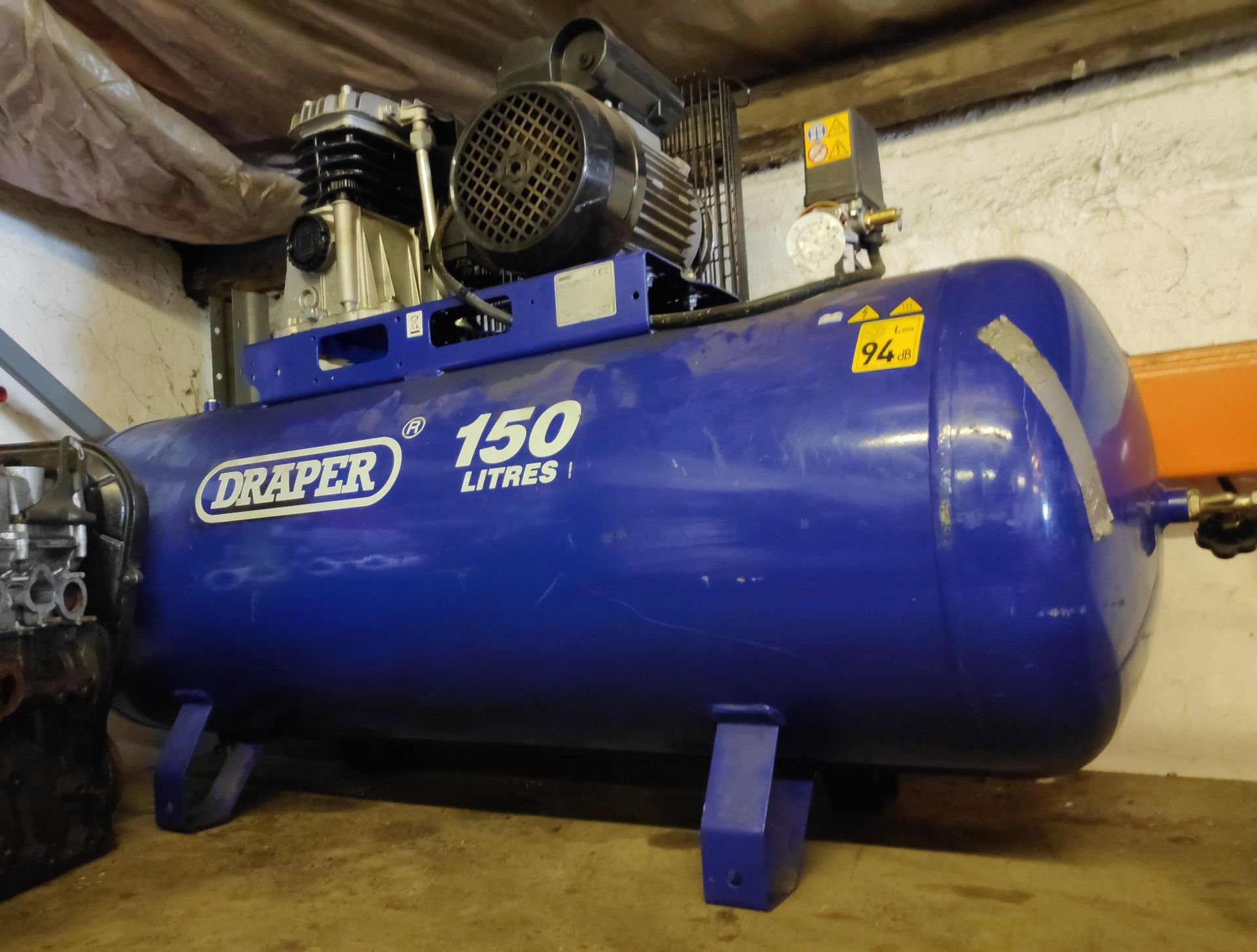 1 x Draper 150 Litre Compressor - CL682 - Location: Bedford NN29 - Image 4 of 4