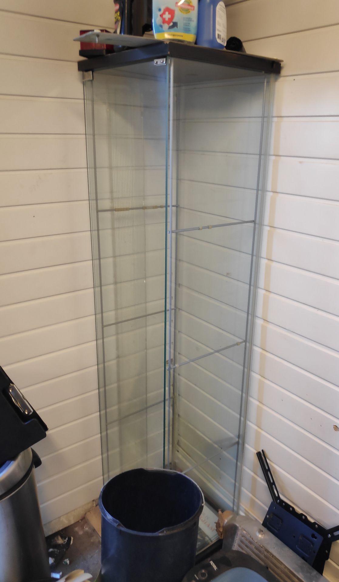 3 x Glass display Cabinets with shelves - CL682 - Location: Bedford NN29 - Image 2 of 5