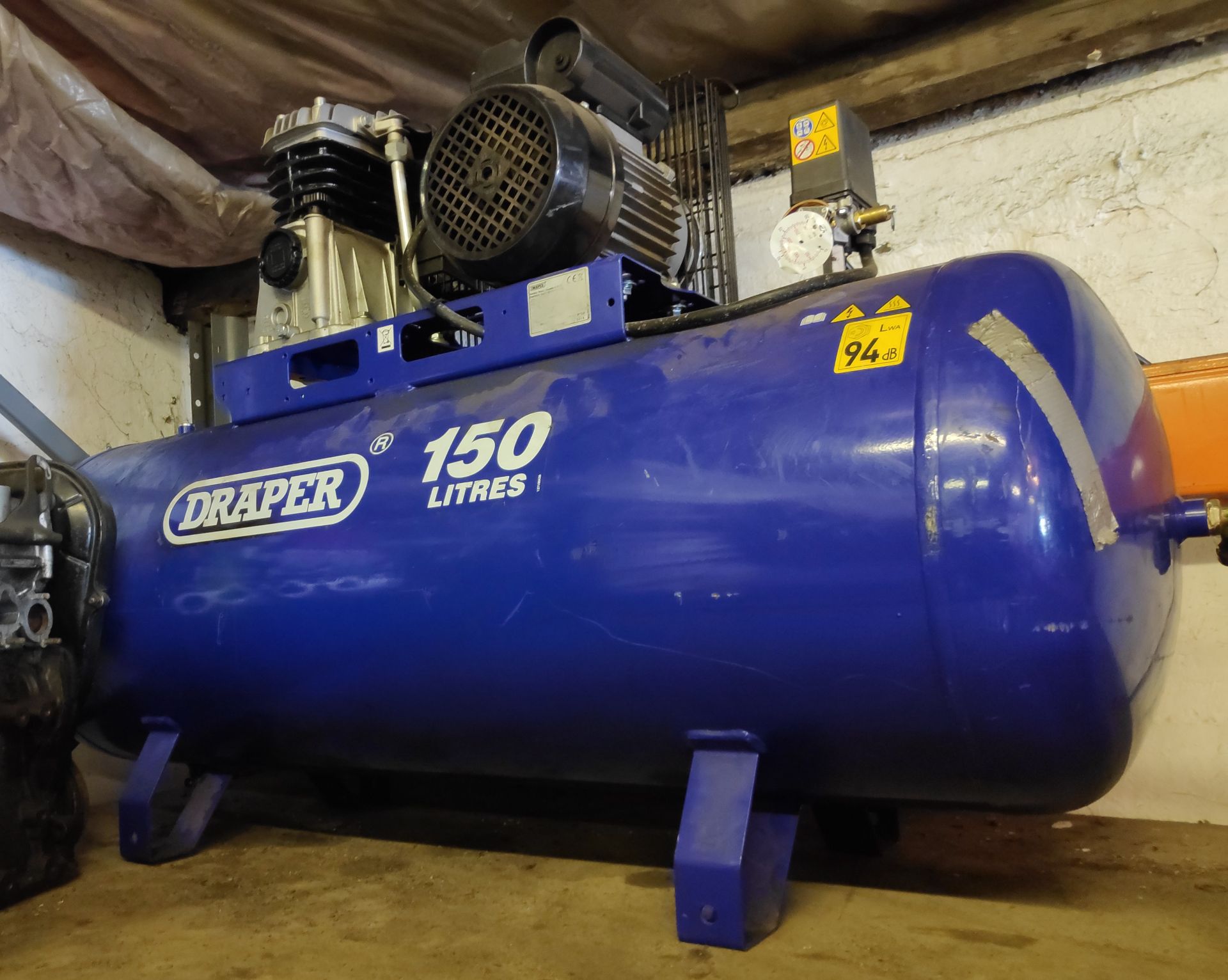 1 x Draper 150 Litre Compressor - CL682 - Location: Bedford NN29 - Image 2 of 4