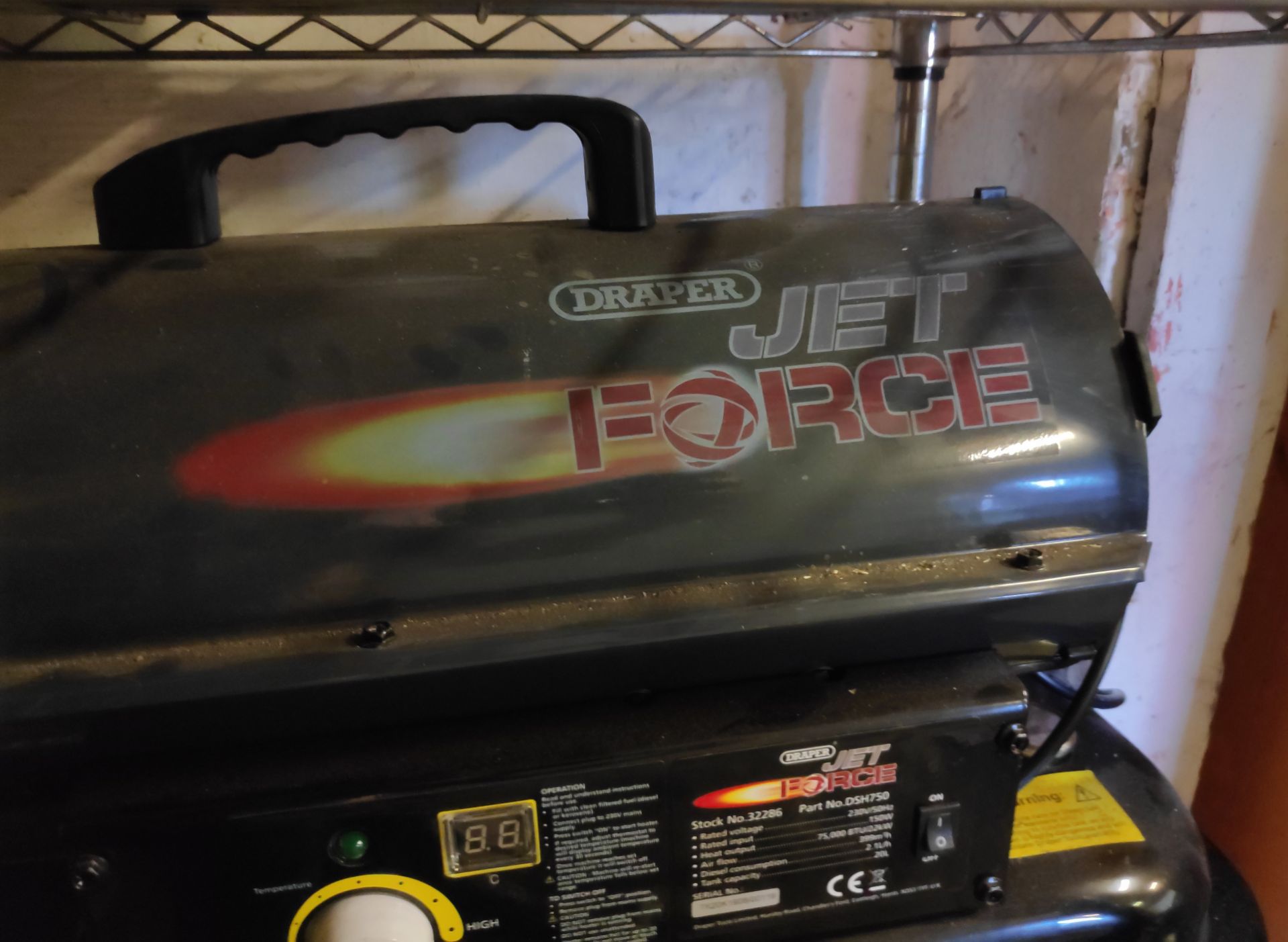 1 x Draper Jet Force DSH750 Diesel/Kerosene Space Heater - CL682 - Location: Bedford NN29 - Image 2 of 5