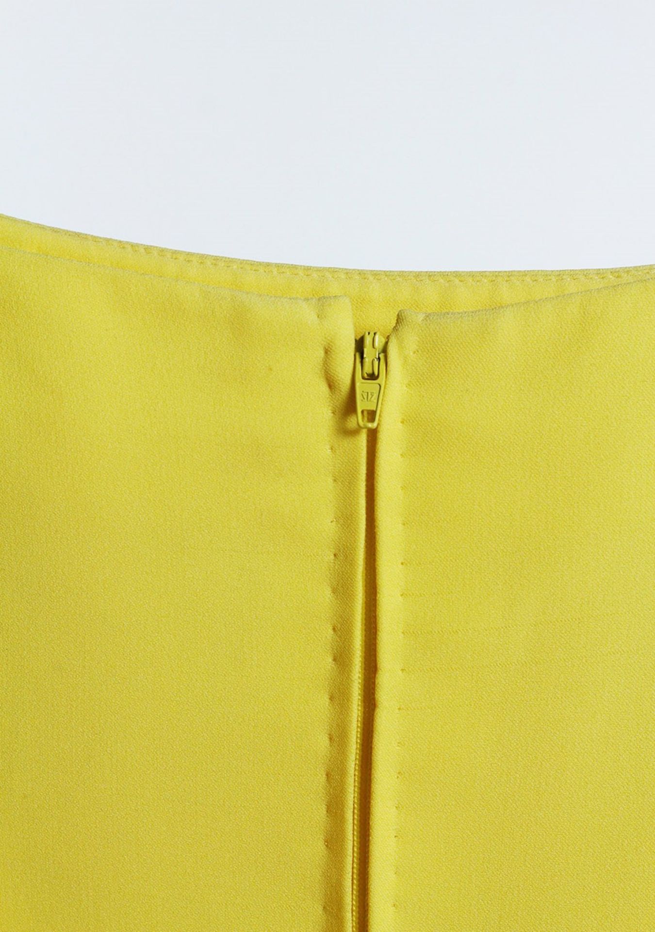 1 x Boutique Le Duc Yellow Dress - Size: 12 - Material: 68% Acetate, 32% Viscose - From a High End - Image 14 of 14