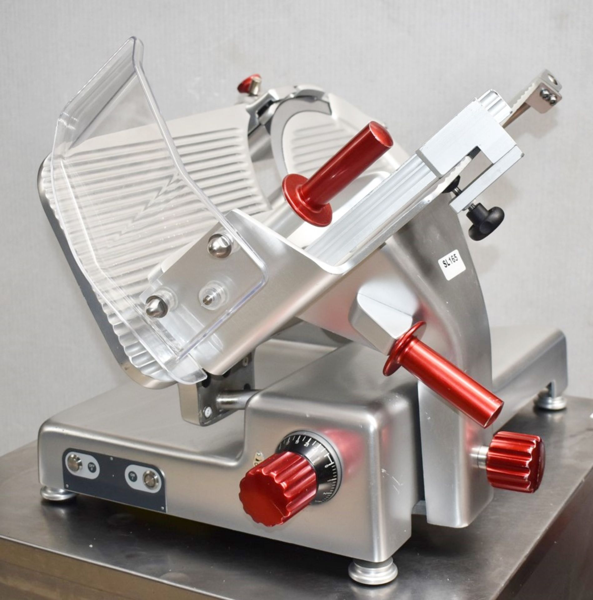 1 x Sure Professional 12 Inch Manual Straight Feed Meat Slicer Suitable For Cooked and Cured - Image 15 of 17