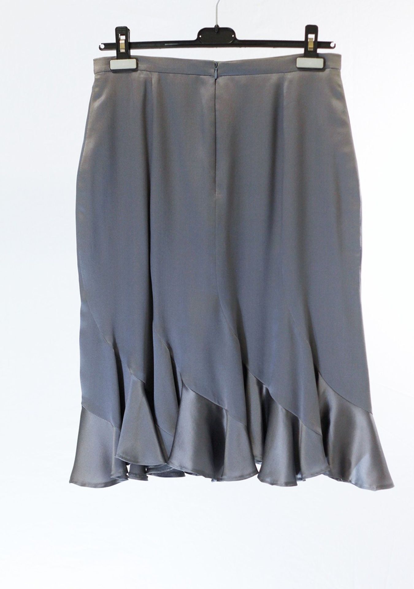 1 x Anne Belin Purple Grey Skirt - Size: 12 - Material: 100% Silk - From a High End - Image 14 of 16