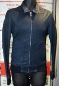 1 x Men's Genuine Dolce & Gabbana Bomber Jacket In Navy - Size: 46 - Preowned In Very Good Condition