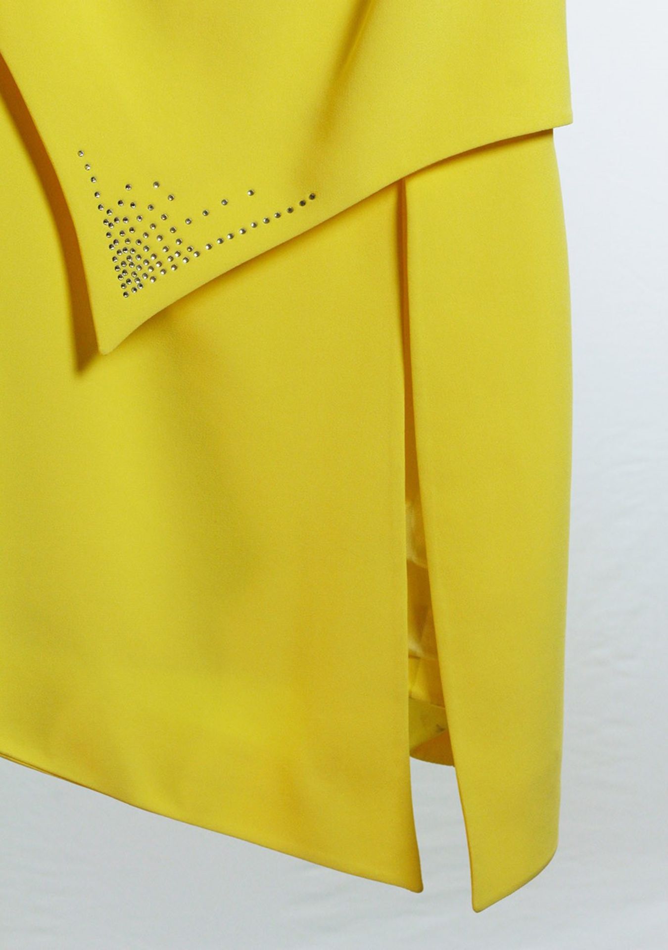 1 x Boutique Le Duc Yellow Dress - Size: 12 - Material: 68% Acetate, 32% Viscose - From a High End - Image 7 of 14