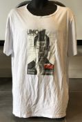 1 x Men's Genuine Neil Barrett Designer T-Shirt In White - Preowned - Ref: JS169 - NO VAT