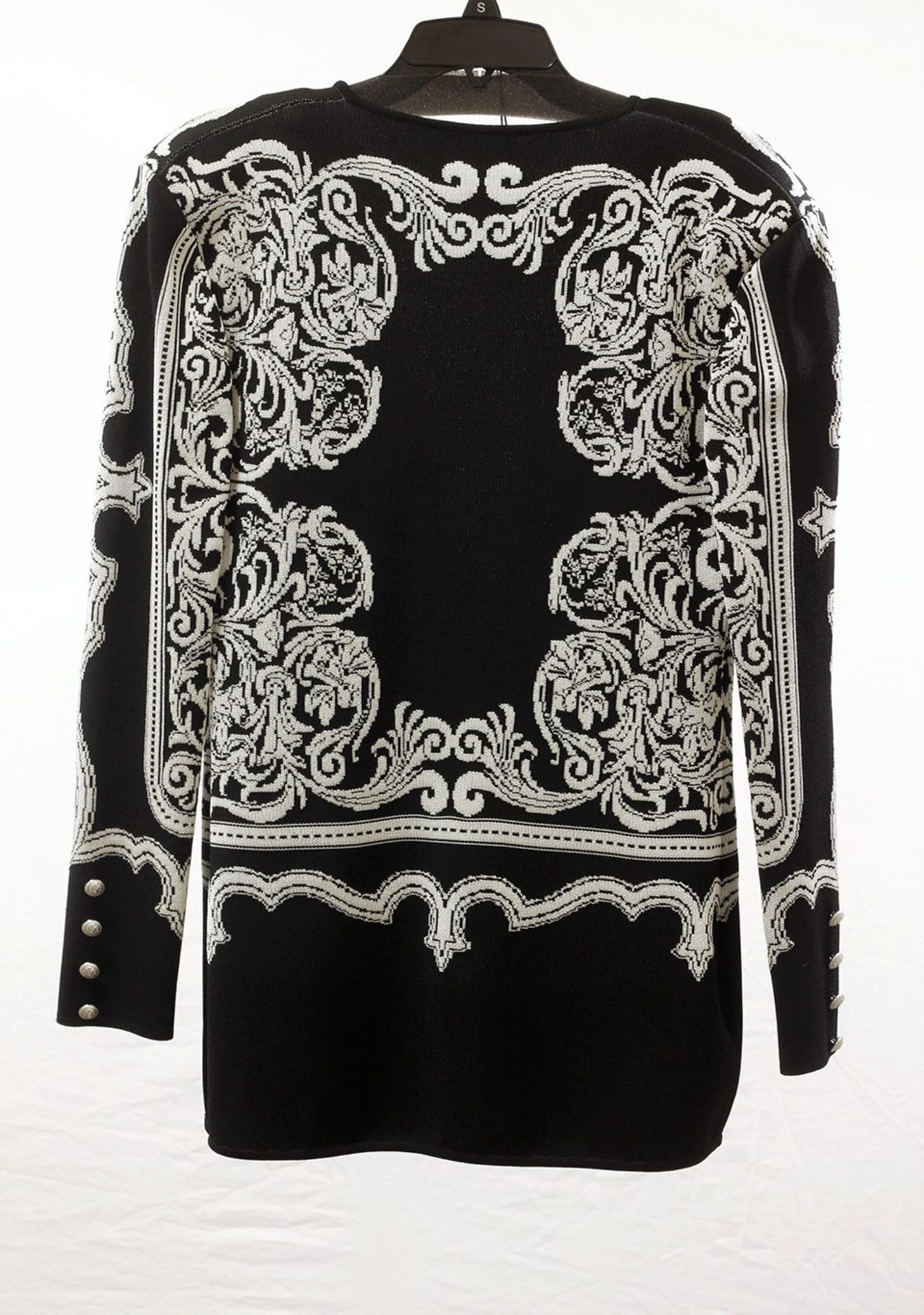 1 x Balmain Black White Jacket - Size: 18 - Material: 88% viscose, 10% Polyester, 2% Nylon - From - Image 13 of 13