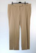 1 x Agnona Beige Trousers - Size: 22 - Material: 97% Cotton, 3% Elastane. Lining 100% Cotton -