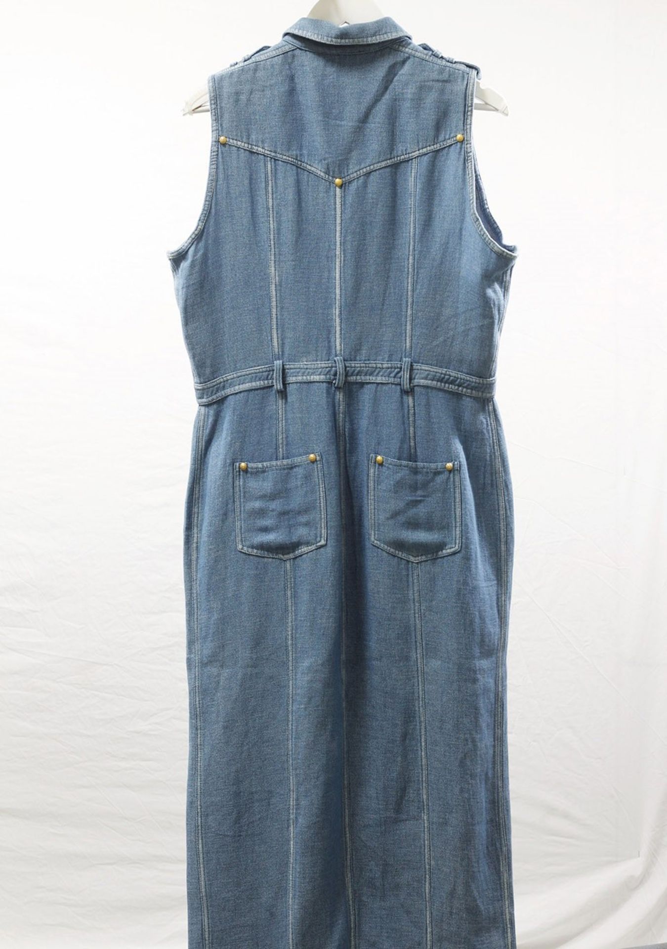 1 x Balmain Denim Dress - Size: 18 - Material: 69% Cotton, 31% Linen - From a High End Clothing - Image 2 of 10