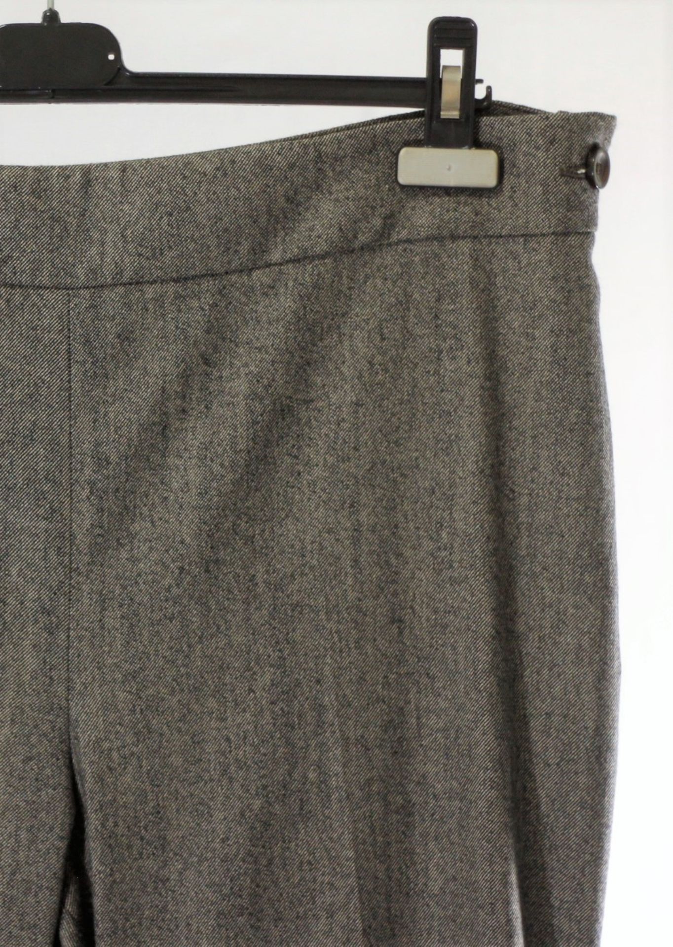 1 x Agnona Grey Tweed Trousers - Size: 22 - Material: 55% Cotton, 42% Virgin Wool, 2% Nylon, 1% - Image 6 of 6
