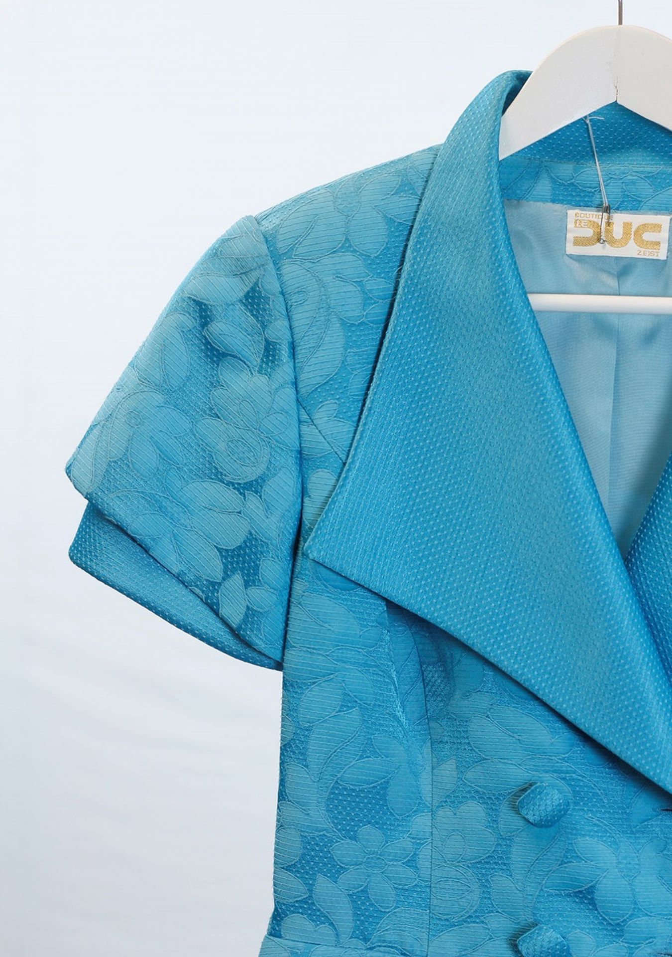 1 x Boutique Le Duc Blue Skirt Suit - Size: 12 - Material: 100% Cotton - From a High End Clothing - Image 3 of 14