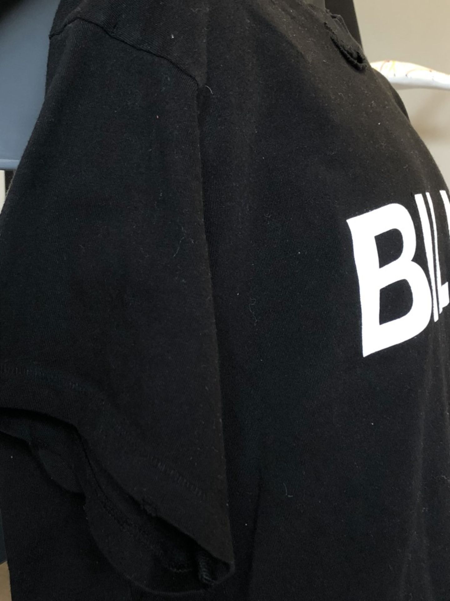 1 x Men's Genuine Billy Designer Distressed T-Shirt In Black "Billy" - SIZE: LARGE - Image 5 of 8