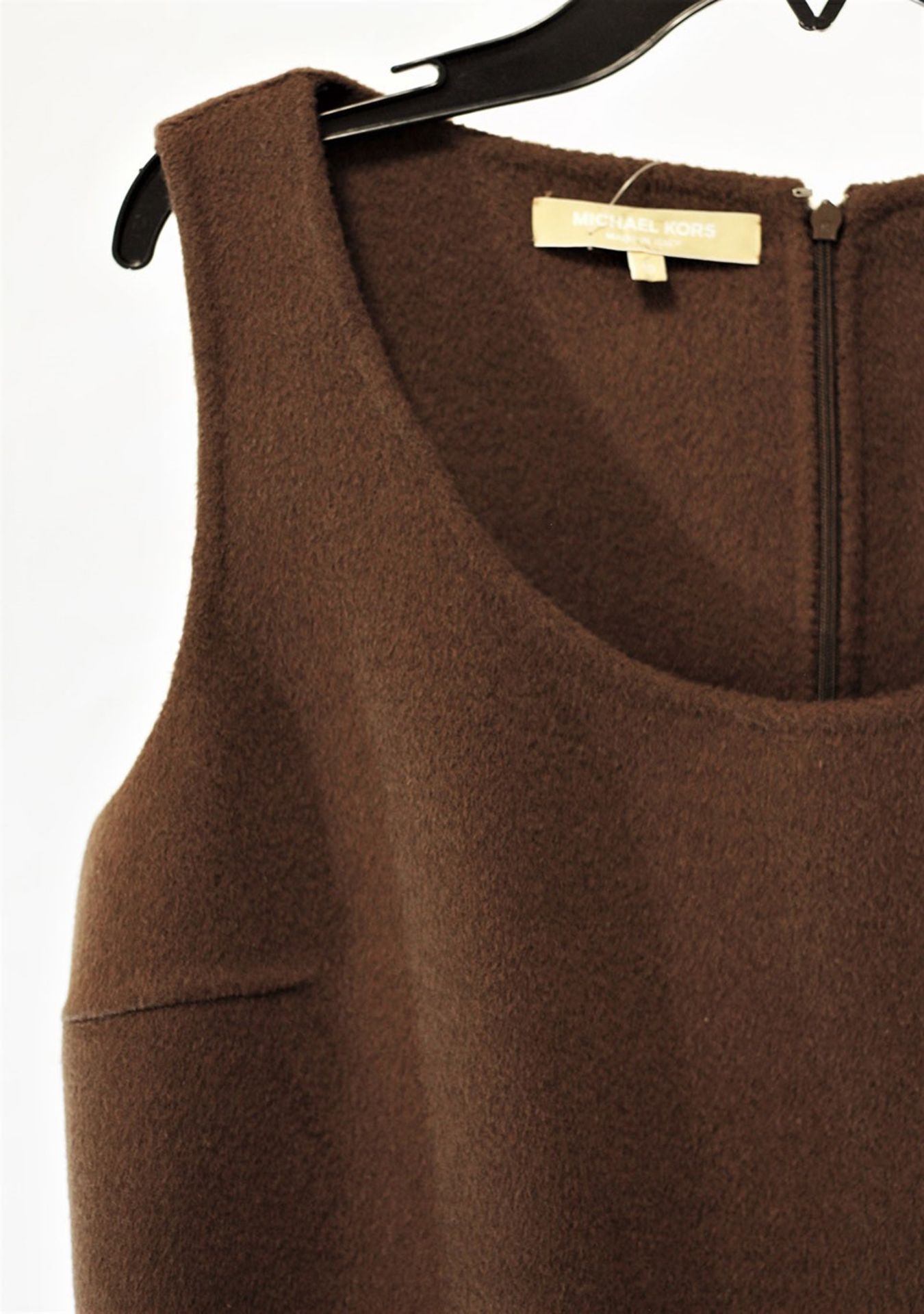 1 x Michael Kors Brown Dress - Size: 10 - Material: 55% Virgin Wool, 40% Angora, 5% Cashgora - - Image 4 of 6