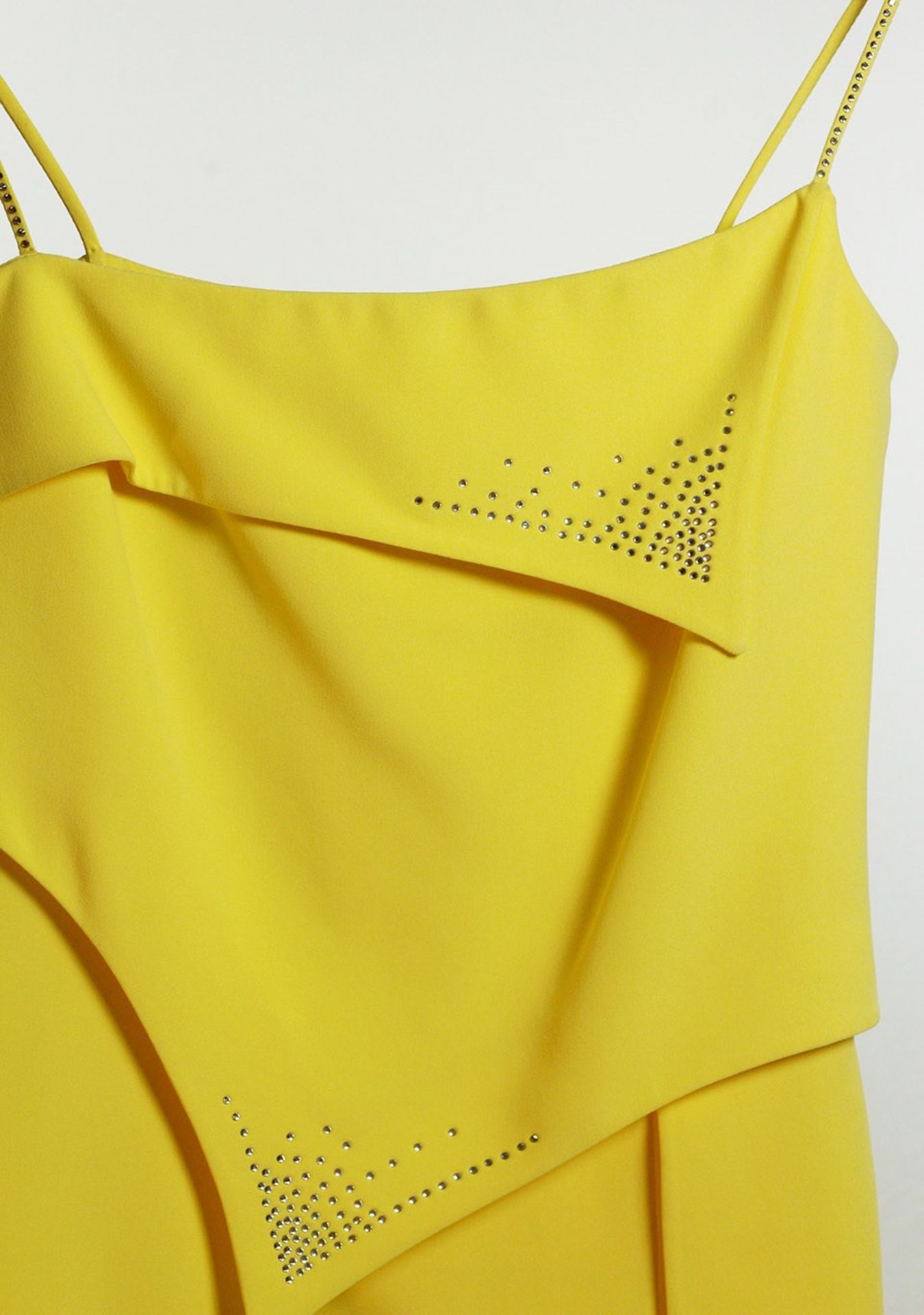 1 x Boutique Le Duc Yellow Dress - Size: 12 - Material: 68% Acetate, 32% Viscose - From a High End - Image 6 of 14