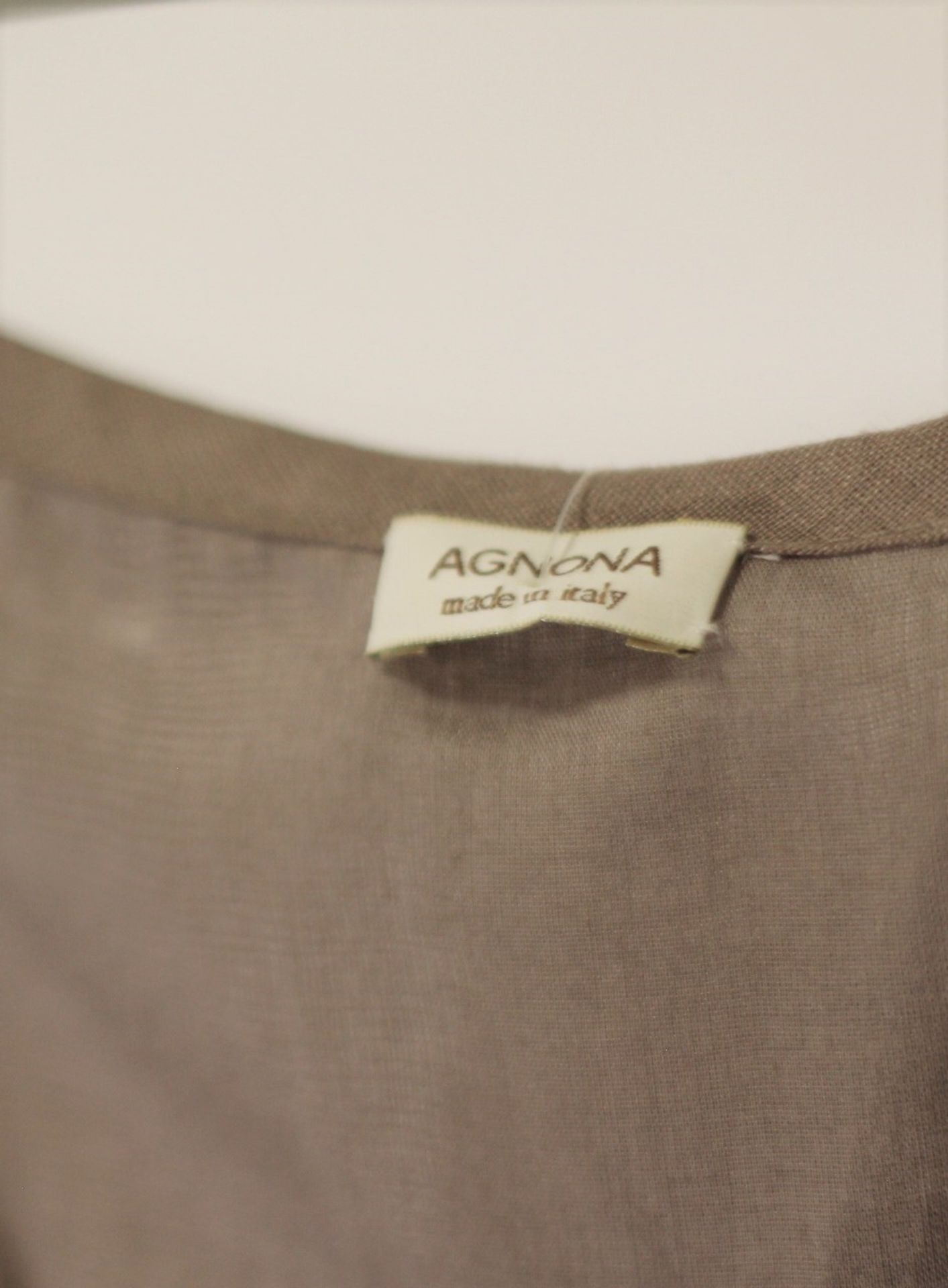 1 x Agnona Brown Dress - Size: 16 - Material: 100% Linen. Lining 100% Cotton - From a High End - Image 2 of 7