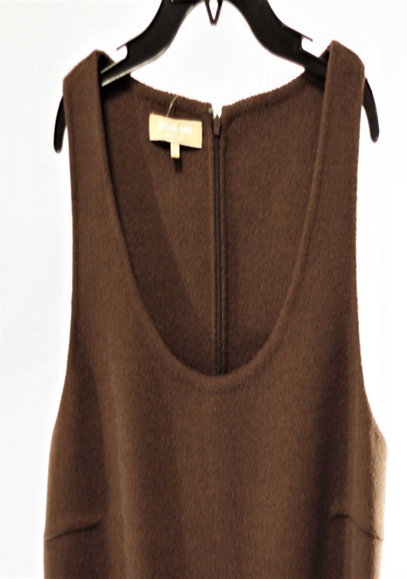 1 x Michael Kors Brown Dress - Size: 10 - Material: 55% Virgin Wool, 40% Angora, 5% Cashgora - - Image 2 of 6