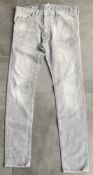 1 x Pair Of Men's Genuine Dsquared2 Designer Jeans In Grey - Waist Size: UK 32 / Italy 48