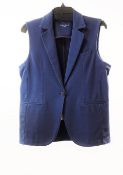 1 x Circolo Navy Waistcoat - Size: 20 - Material: 93% Cotton, 7% Elastane - From a High End Clothing