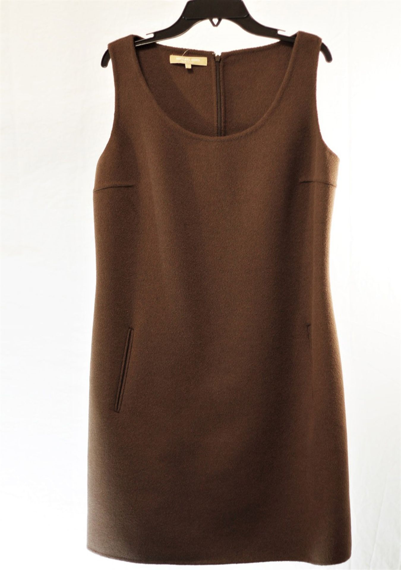1 x Michael Kors Brown Dress - Size: 10 - Material: 55% Virgin Wool, 40% Angora, 5% Cashgora -