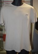 1 x Men's Genuine Versace T-Shirt In Beige - Size: Small - Preowned In Very Good Condition - Ref: