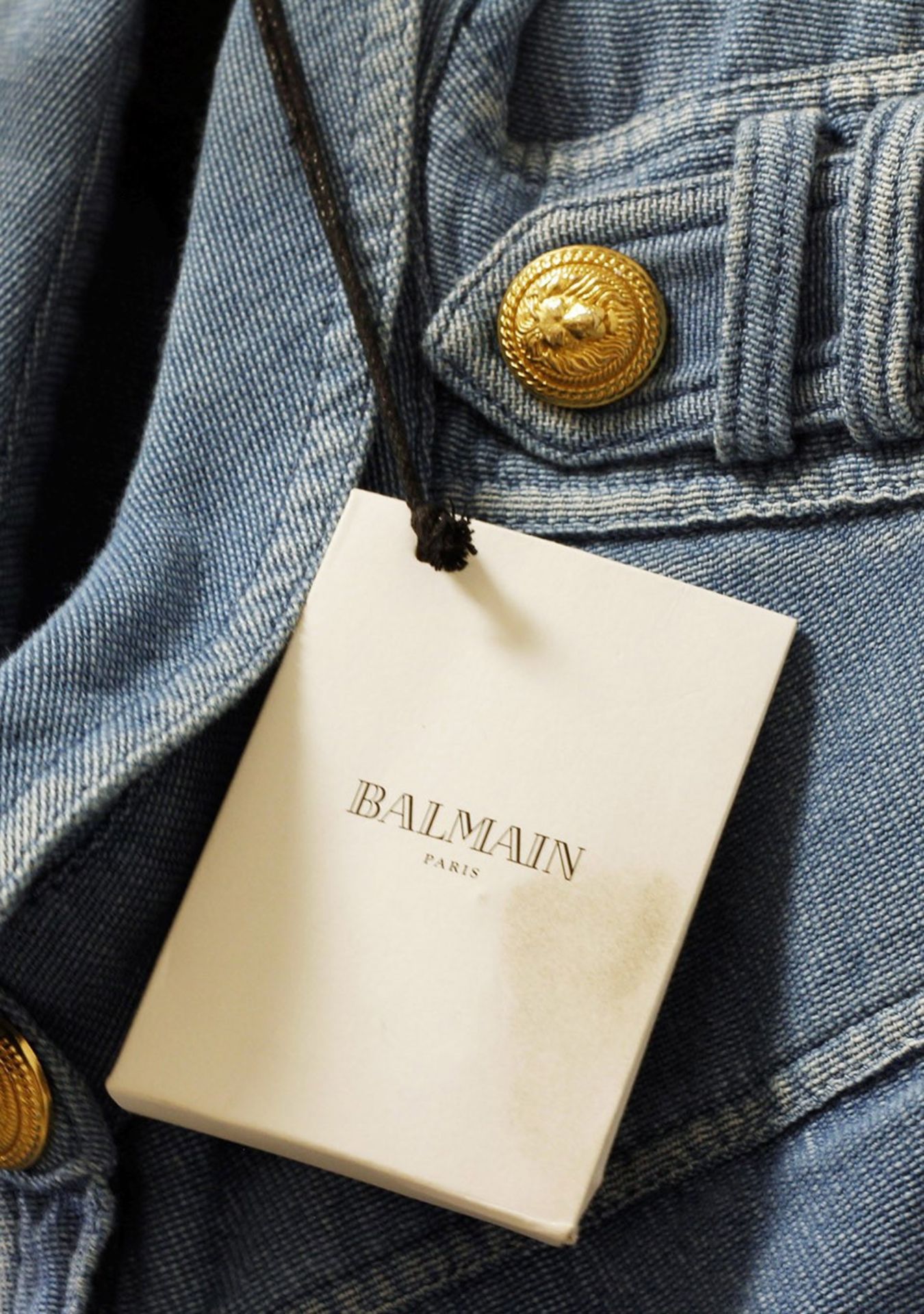 1 x Balmain Denim Dress - Size: 18 - Material: 69% Cotton, 31% Linen - From a High End Clothing - Image 3 of 10