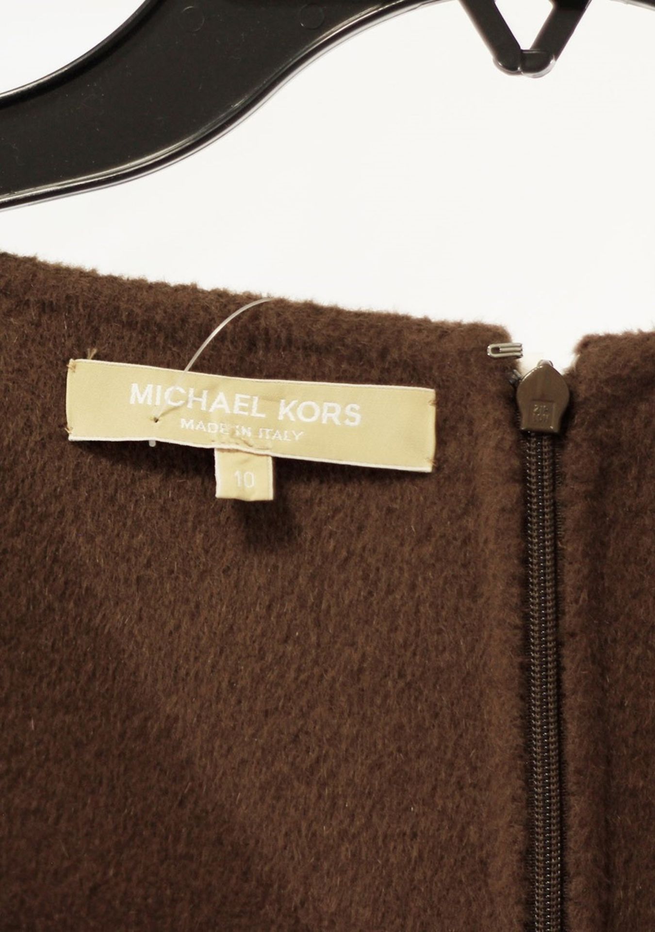 1 x Michael Kors Brown Dress - Size: 10 - Material: 55% Virgin Wool, 40% Angora, 5% Cashgora - - Image 3 of 6