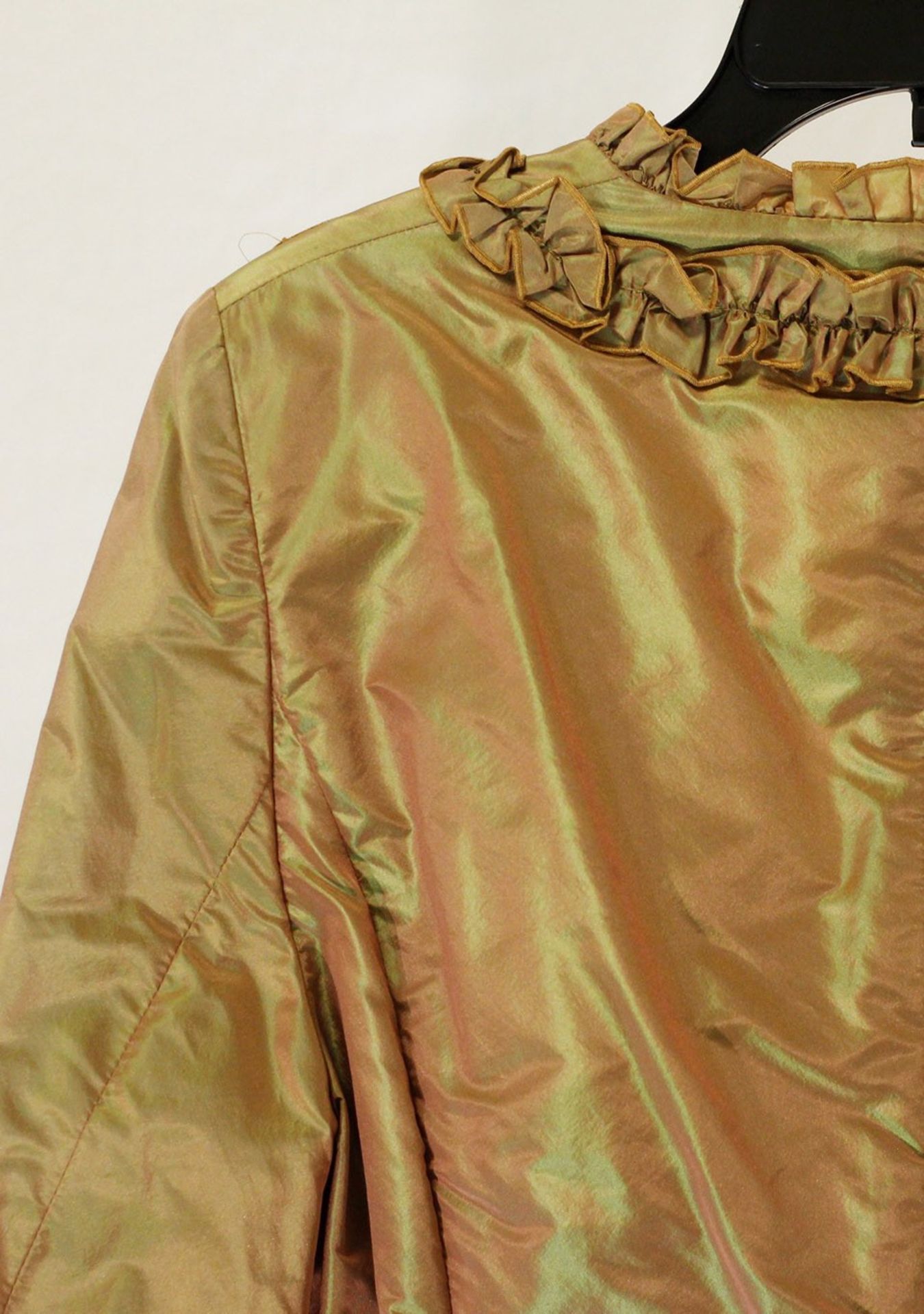 1 x Anne Belin Gold Green Jacket - Size: 18 - Material: 100% Silk - From a High End Clothing - Image 9 of 10