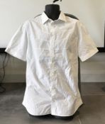 1 x Men's Genuine Alexander Mcqueen Designer Short Sleeve Shirt In White - Original RRP £300.00