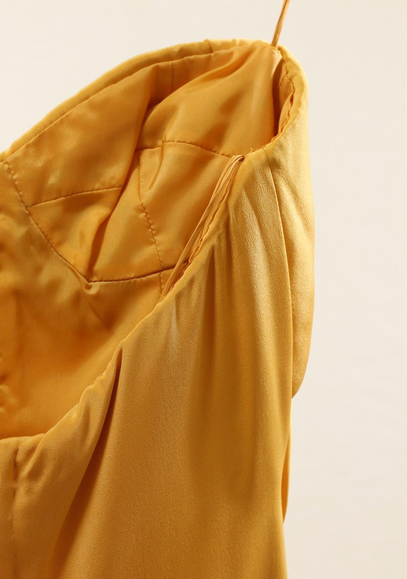 1 x Boutique Le Duc Yellow Dress - Size: 8 - Material: 100% Silk - From a High End Clothing Boutique - Image 6 of 7