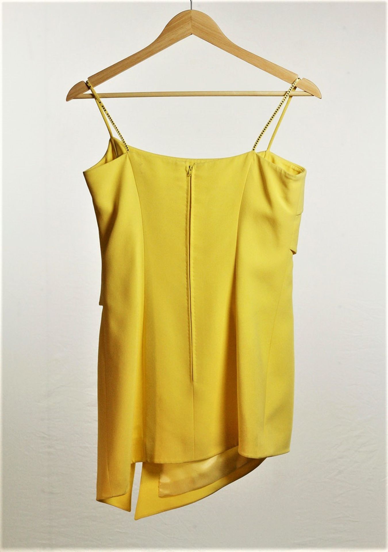 1 x Boutique Le Duc Yellow Dress - Size: 12 - Material: 68% Acetate, 32% Viscose - From a High End - Image 2 of 14