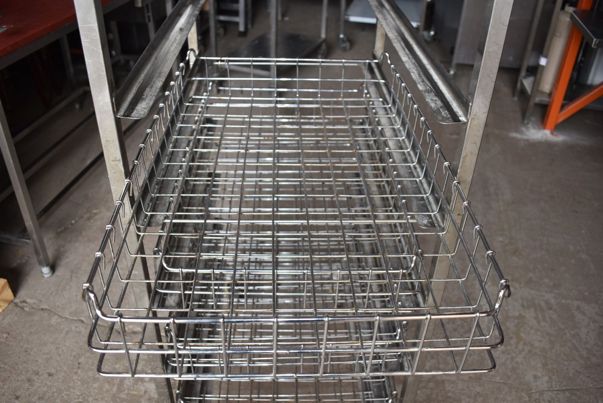 1 x Bakers 11 Tier Mobile Tray Rack With 7 Removable Wire Baskets - Stainless Steel With Castors - - Image 7 of 8