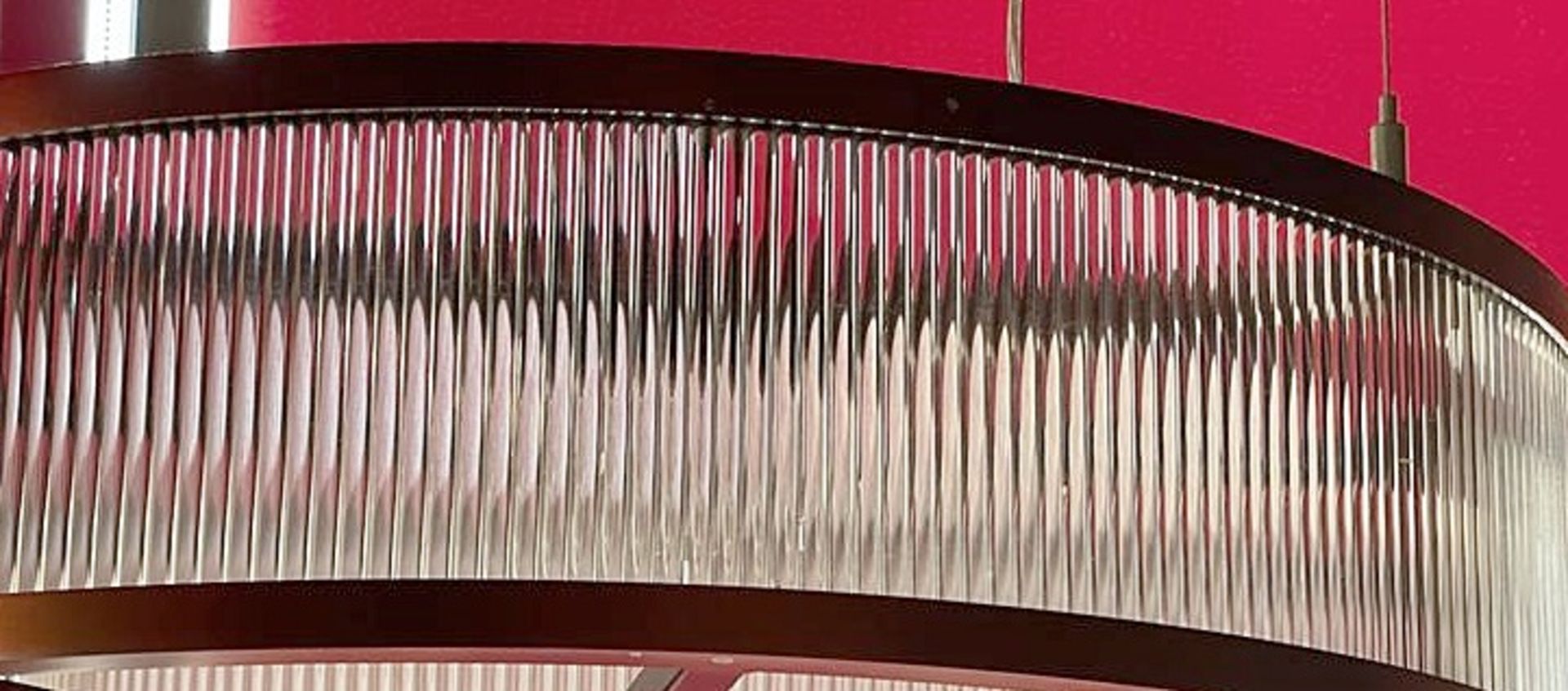 1 x Large Commercial Circular Art Deco-Style Suspended Light Fitting - Features A Copper Finish - Image 5 of 5