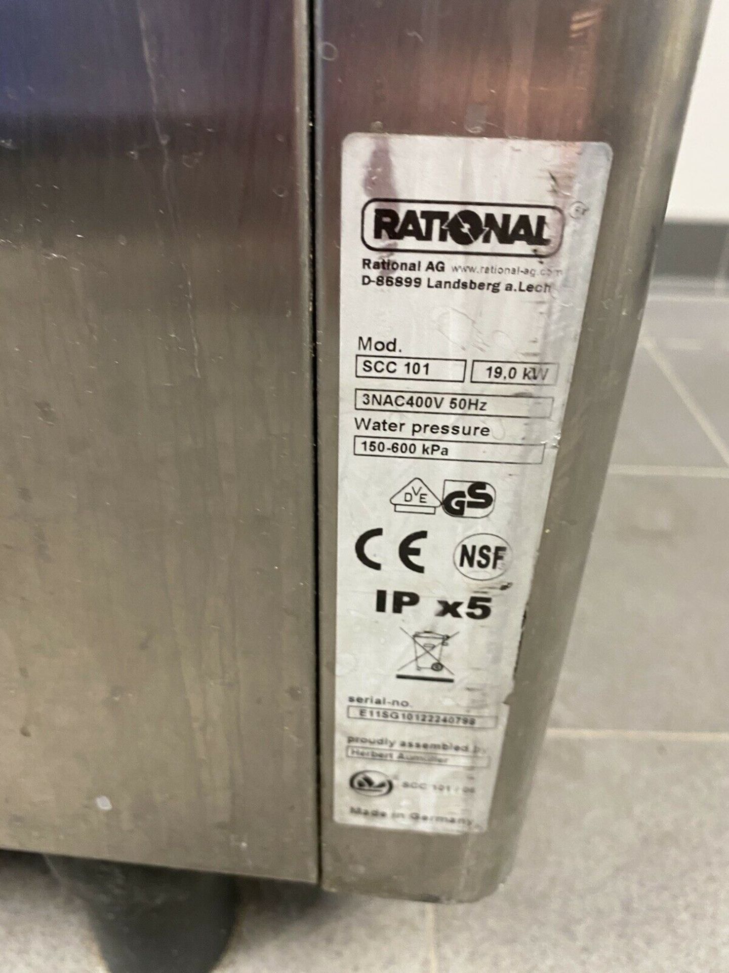 1 x Rational  Grid Electric Combi Oven Care Control - Model SCC101 - Serial Number - Image 3 of 3