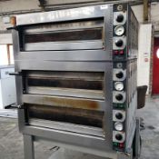 1 x Cuppone Tiziano Series Triple Deck Electric Pizza Oven - 3 Phase - Model TZ435/2M - 2015 Model -