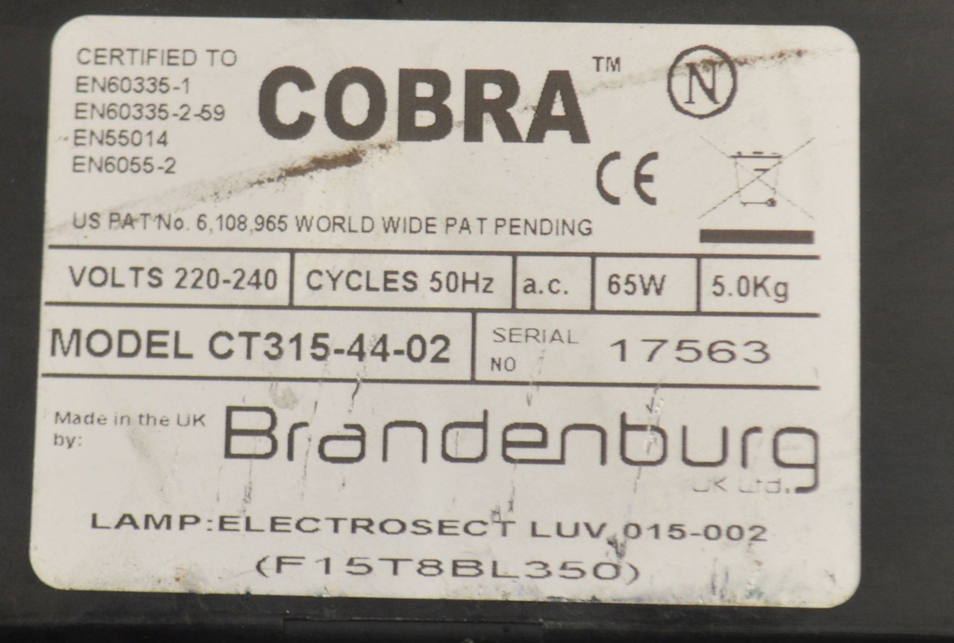 1 x Genus Cobra Premium Insect Light Trap Insect o Cutor - Recently Removed From A Commercial - Image 3 of 3