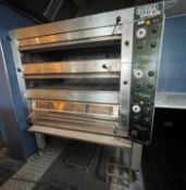 1 x Sveba Dahl Triple Deck Pizza Oven - Model DC-32EP - 3 Phase Power - Size H186 x W170 x D112