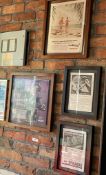 4 x Framed Items Of Americana - Sizes Vary - Supplied As Shown - Location: Altrincham WA14