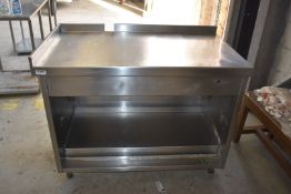 1 x Stainless Steel Corner Prep Counter Ref SL265 WH4 - H87 x W104 x D65 cms - Location: