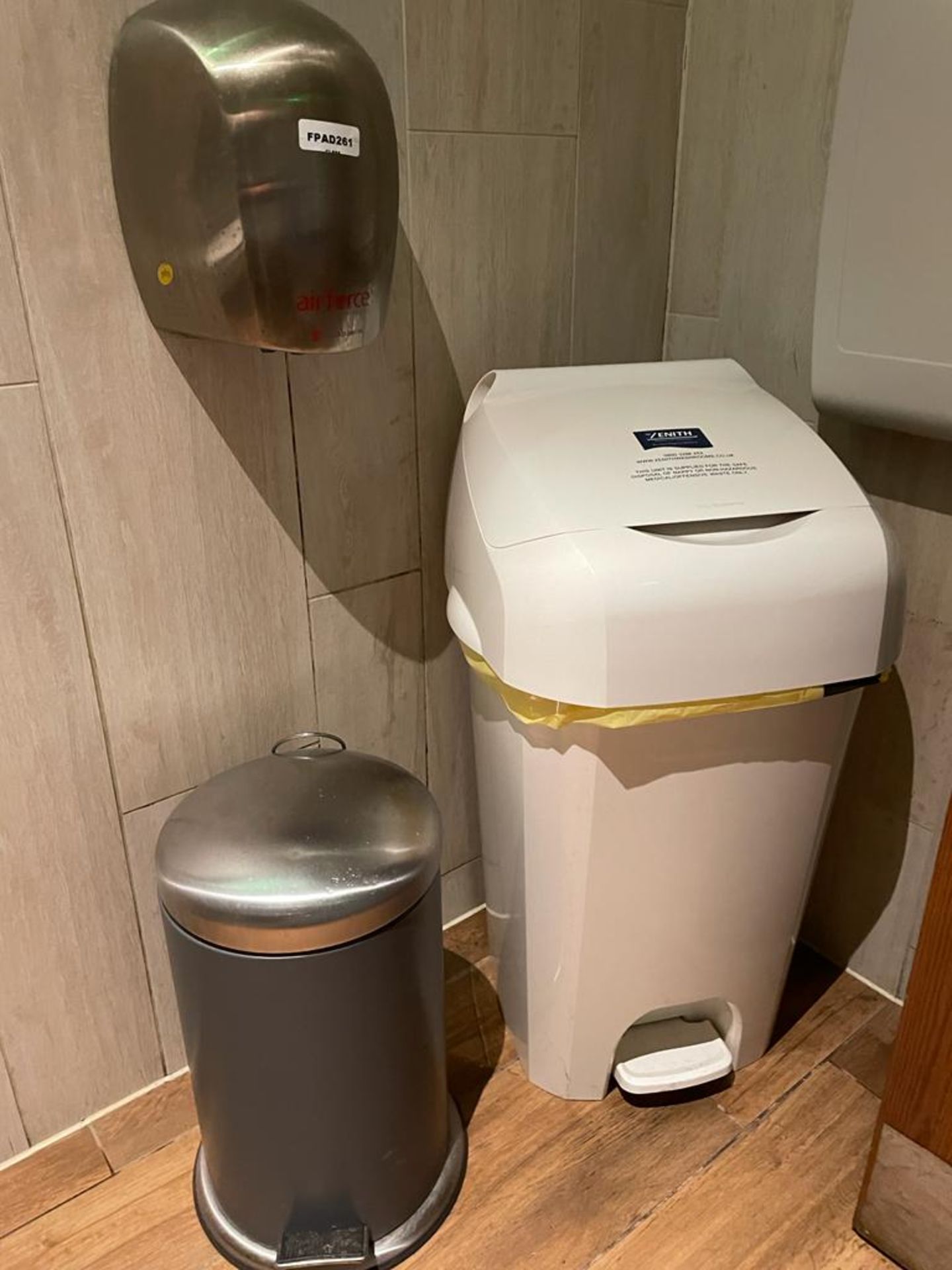 1 x Airforce Hand Dryer and Two Waste Bins - Ref: BK261 - CL686 - Location: Altrincham WA14This - Image 2 of 2