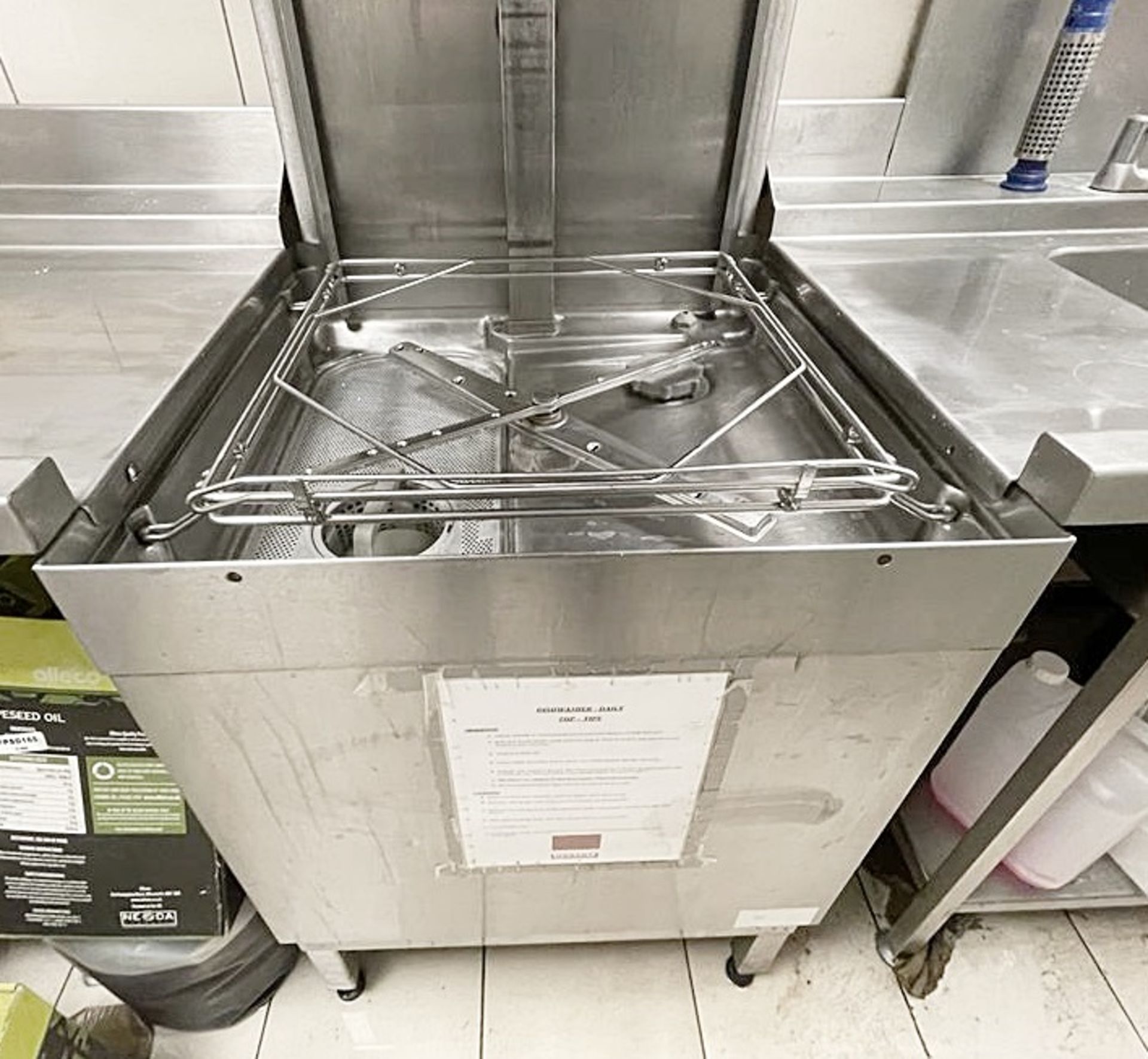 1 x HOBART Pass Through Dishwasher Wash Station With Pre-Rinse Spray Sink Unit and Drying Bench - Image 5 of 12