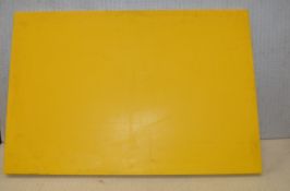 1 x Large Commercial Chopping / Preparation Board - Hygenic and Colour Coded Yellow - Dimensions: