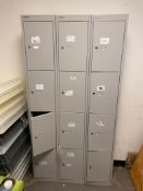 3 x Upright Four Door Staff Lockers - Keys Not Included - Ref: BK196 - CL686 - Location: