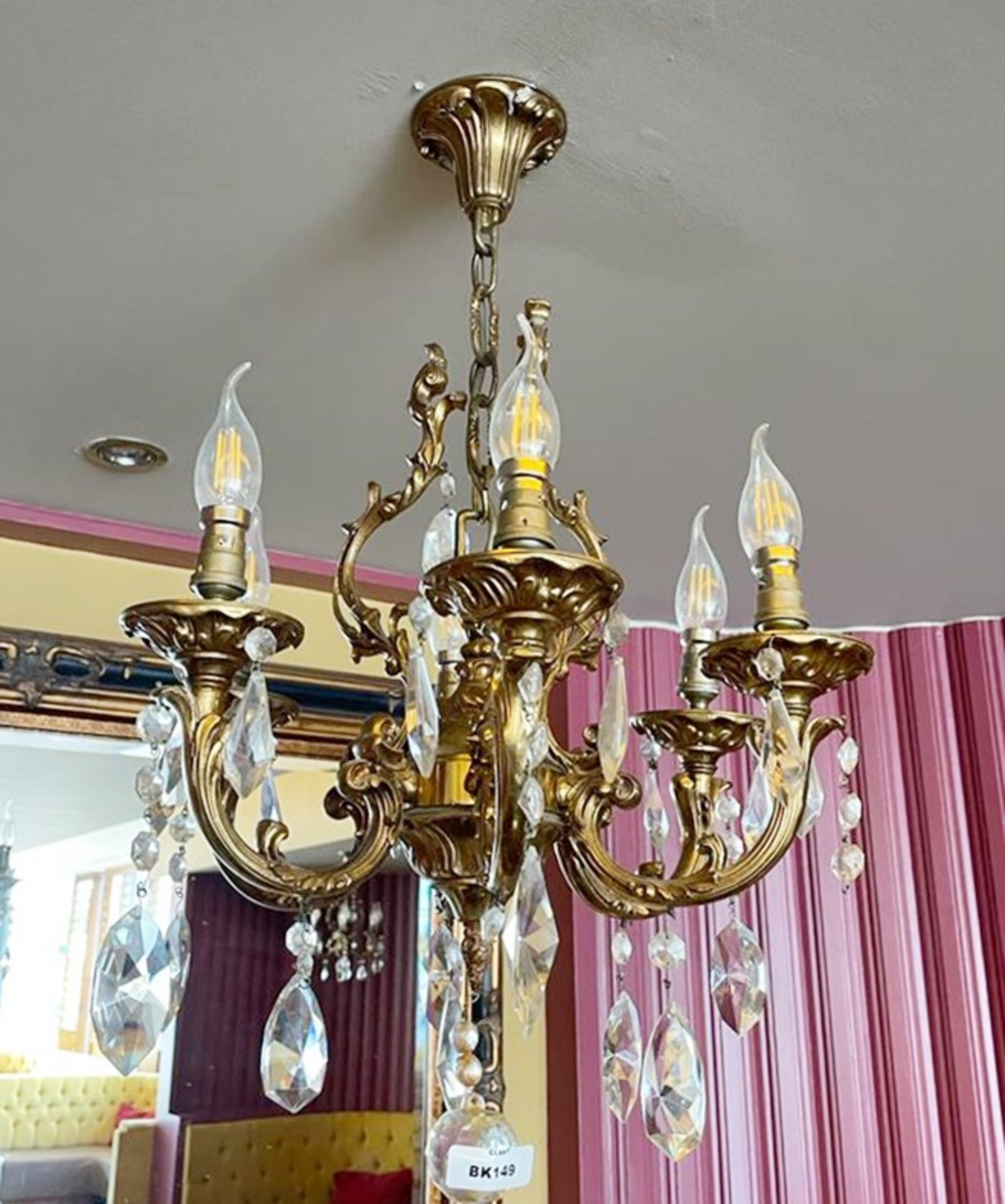 1 x Chandelier With Six Candle Lights - Ref: BK149 - CL686 - Location: Altrincham WA14This lot was - Image 3 of 4