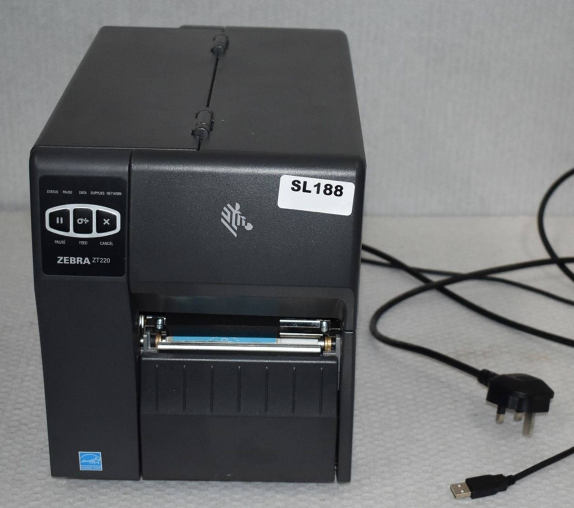 1 x Zebra ZT220 Desktop Thermal Transfer Label Printer - RRP £659 - Recently Removed From a Vegan - Image 2 of 10