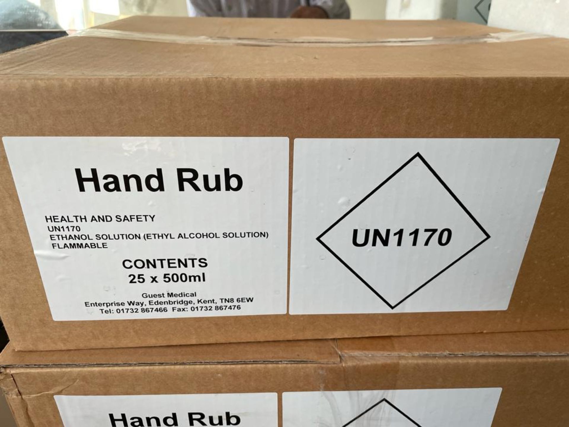 6 x Boxes of Hand Sanitiser - Each Box Includes 25 x 500ml Bottles - CL667 - Location: Brighton, - Image 2 of 2