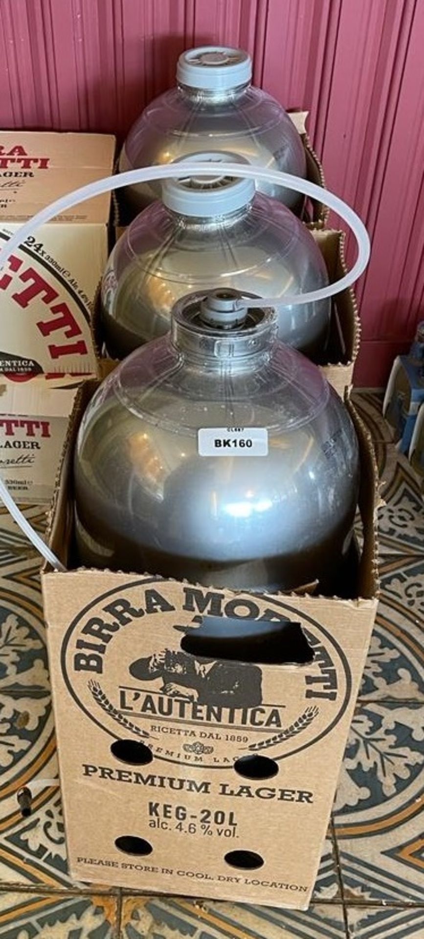 3 x Birra Moretti 20l Beer Kegs and 2 x Boxes of 24 x 330ml Bottles - Ref: BK160 - CL686 - Location: - Image 3 of 4