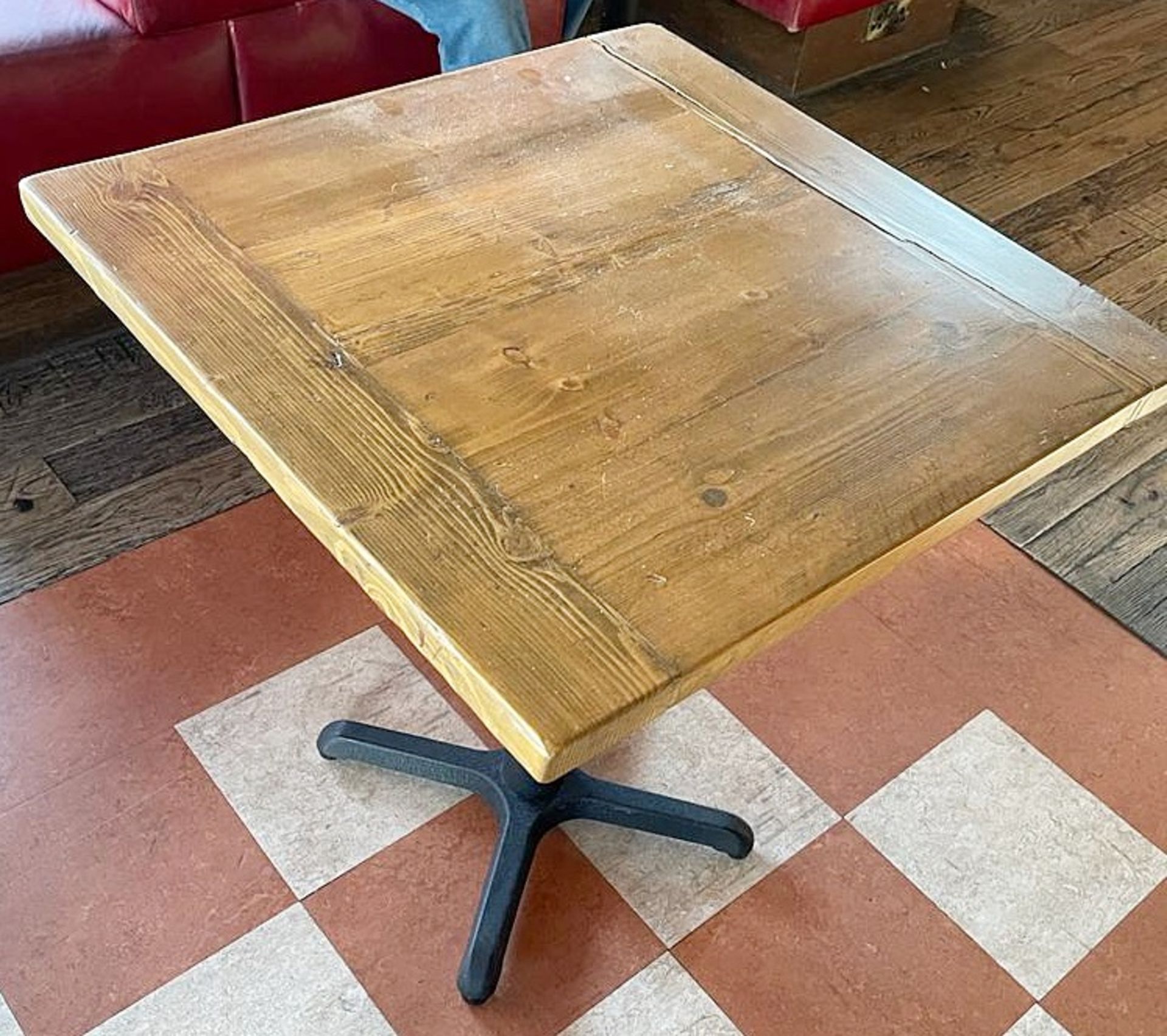 4 x Square Wood Topped Bistro Tables - Dimensions To Follow - Ref: FPSD102 - CL686