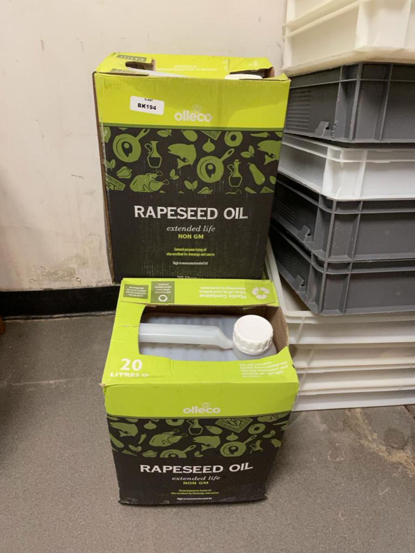 3 x 20 Litre Tubs of Olleco Rapeseed Oil - Unused Boxed Stock - Ref: BK194 - CL686 - Location: - Image 3 of 4